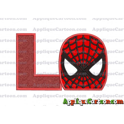 Spider Man Applique Embroidery Design With Alphabet L
