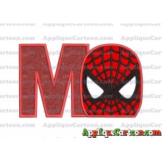 Spider Man Applique Embroidery Design With Alphabet M