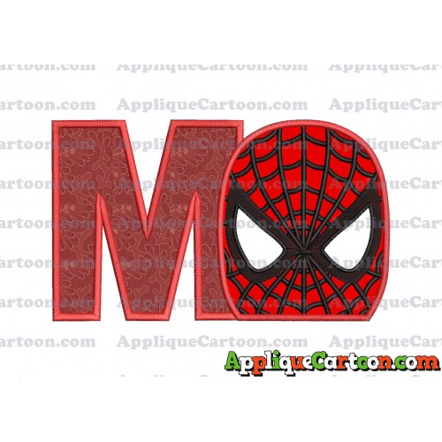 Spider Man Applique Embroidery Design With Alphabet M