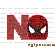 Spider Man Applique Embroidery Design With Alphabet N