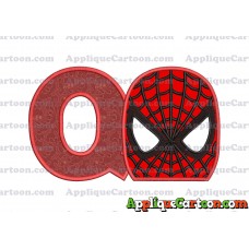 Spider Man Applique Embroidery Design With Alphabet Q