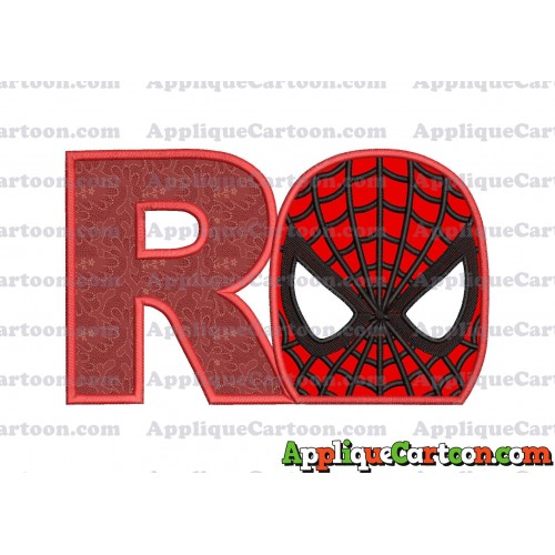 Spider Man Applique Embroidery Design With Alphabet R