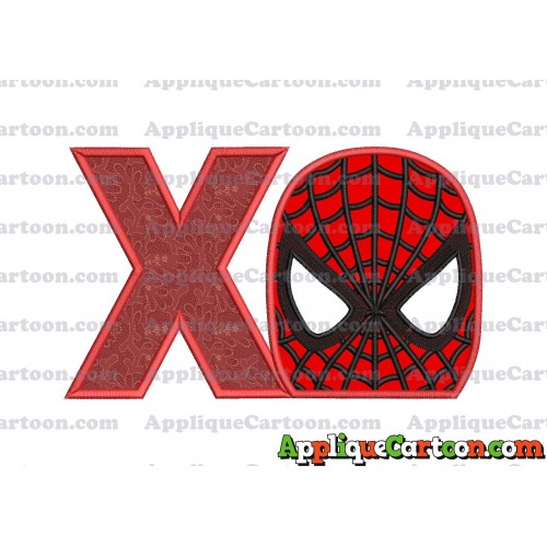 Spider Man Applique Embroidery Design With Alphabet X