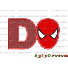 Spider Man Head Applique Embroidery Design With Alphabet D