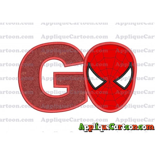 Spider Man Head Applique Embroidery Design With Alphabet G