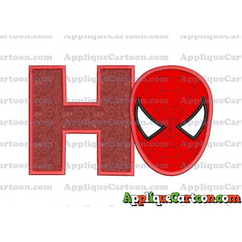 Spider Man Head Applique Embroidery Design With Alphabet H