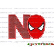 Spider Man Head Applique Embroidery Design With Alphabet N