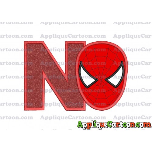Spider Man Head Applique Embroidery Design With Alphabet N