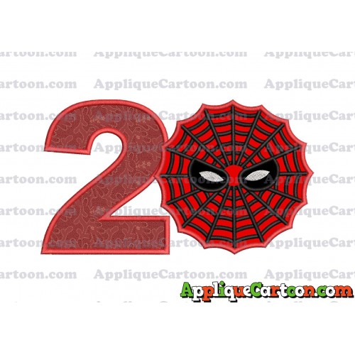 Spiderman Web Applique Embroidery Design Birthday Number 2