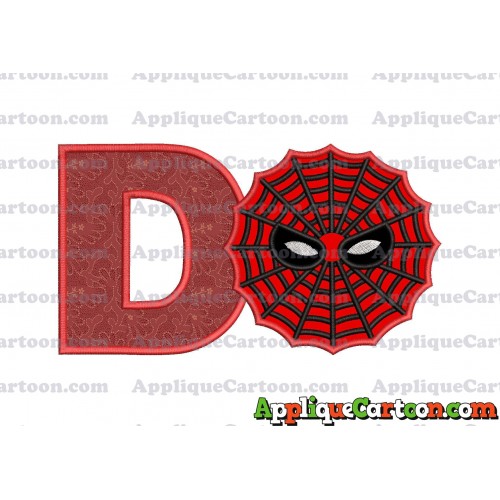 Spiderman Web Applique Embroidery Design With Alphabet D