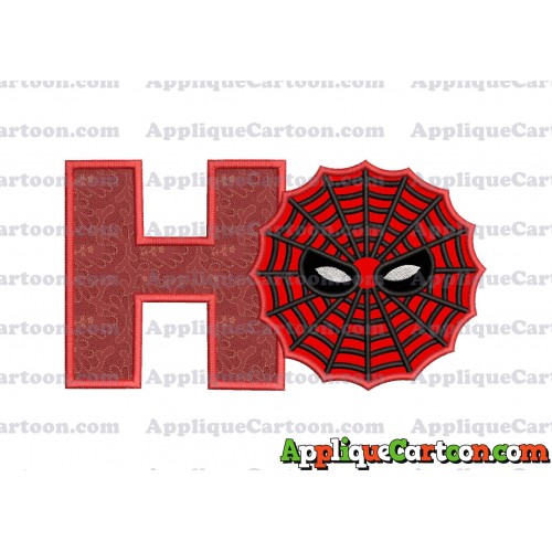 Spiderman Web Applique Embroidery Design With Alphabet H