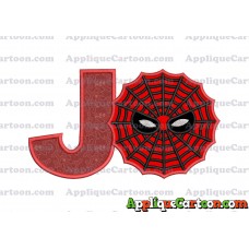 Spiderman Web Applique Embroidery Design With Alphabet J