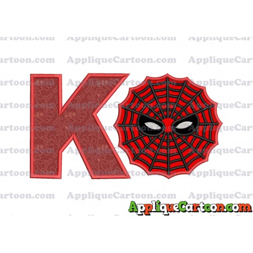 Spiderman Web Applique Embroidery Design With Alphabet K