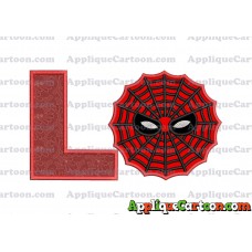 Spiderman Web Applique Embroidery Design With Alphabet L