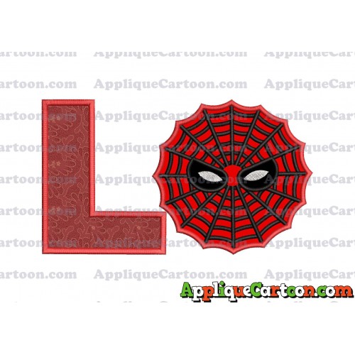 Spiderman Web Applique Embroidery Design With Alphabet L