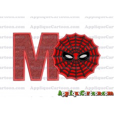 Spiderman Web Applique Embroidery Design With Alphabet M