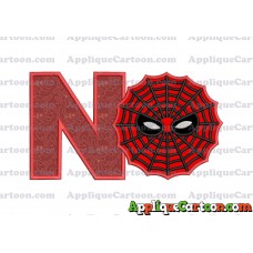 Spiderman Web Applique Embroidery Design With Alphabet N