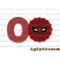Spiderman Web Applique Embroidery Design With Alphabet O