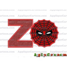 Spiderman Web Applique Embroidery Design With Alphabet Z