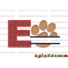 Split Paw Patrol Applique Embroidery Design With Alphabet E