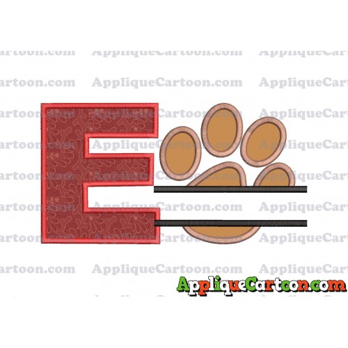 Split Paw Patrol Applique Embroidery Design With Alphabet E