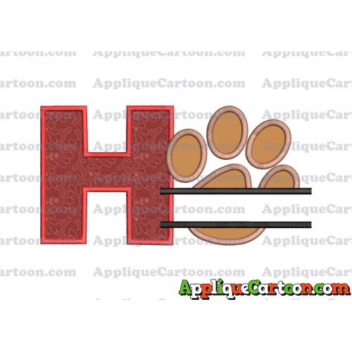 Split Paw Patrol Applique Embroidery Design With Alphabet H