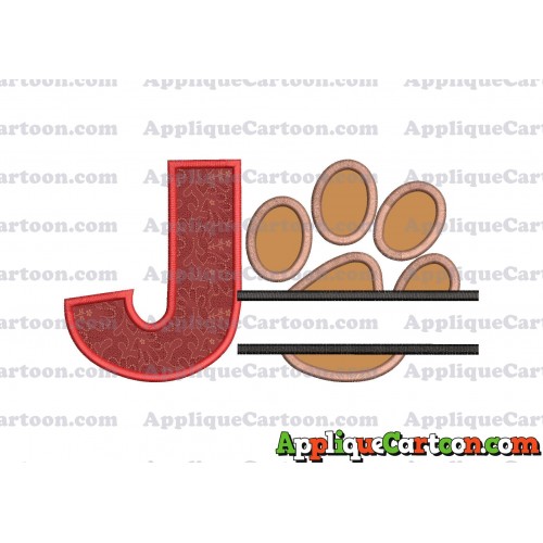 Split Paw Patrol Applique Embroidery Design With Alphabet J