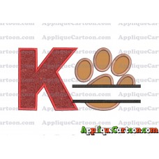 Split Paw Patrol Applique Embroidery Design With Alphabet K