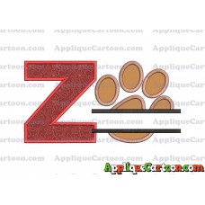 Split Paw Patrol Applique Embroidery Design With Alphabet Z