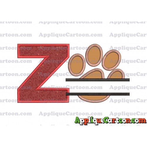 Split Paw Patrol Applique Embroidery Design With Alphabet Z