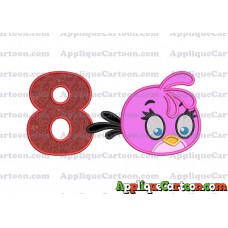 Stella Angry Birds Applique Embroidery Design Birthday Number 8