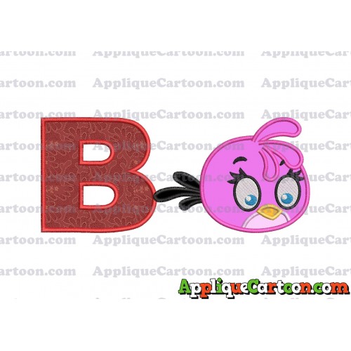 Stella Angry Birds Applique Embroidery Design With Alphabet B