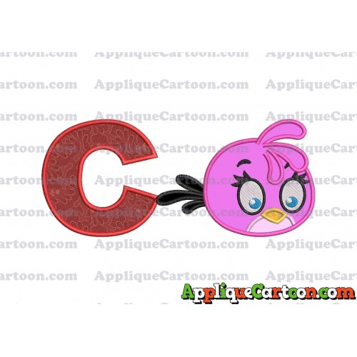 Stella Angry Birds Applique Embroidery Design With Alphabet C