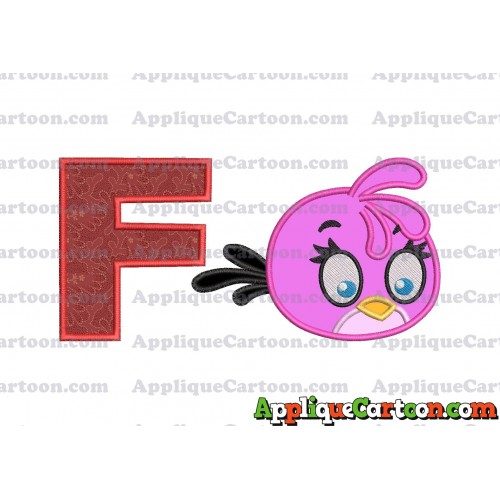 Stella Angry Birds Applique Embroidery Design With Alphabet F