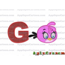 Stella Angry Birds Applique Embroidery Design With Alphabet G