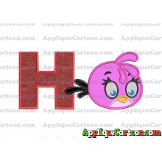 Stella Angry Birds Applique Embroidery Design With Alphabet H
