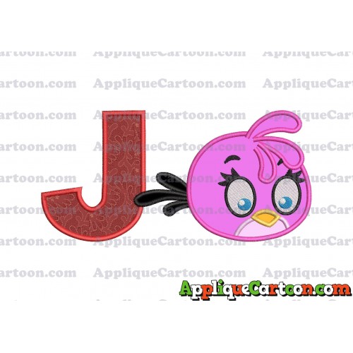 Stella Angry Birds Applique Embroidery Design With Alphabet J