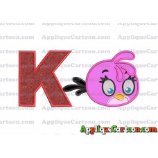 Stella Angry Birds Applique Embroidery Design With Alphabet K