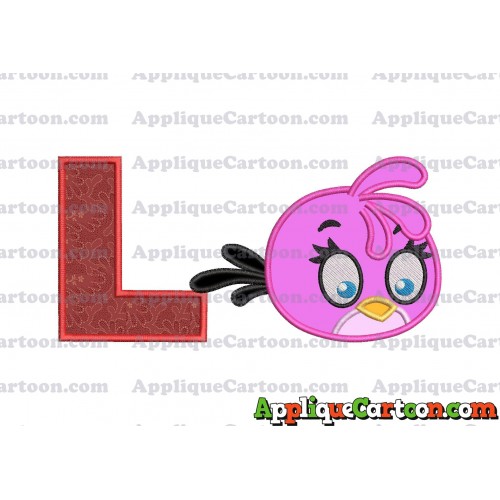 Stella Angry Birds Applique Embroidery Design With Alphabet L