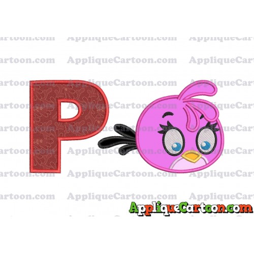 Stella Angry Birds Applique Embroidery Design With Alphabet P