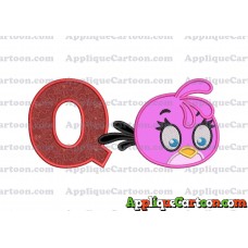 Stella Angry Birds Applique Embroidery Design With Alphabet Q
