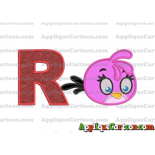 Stella Angry Birds Applique Embroidery Design With Alphabet R