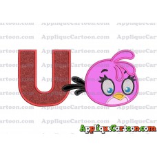 Stella Angry Birds Applique Embroidery Design With Alphabet U