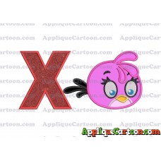 Stella Angry Birds Applique Embroidery Design With Alphabet X