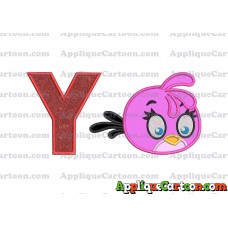 Stella Angry Birds Applique Embroidery Design With Alphabet Y