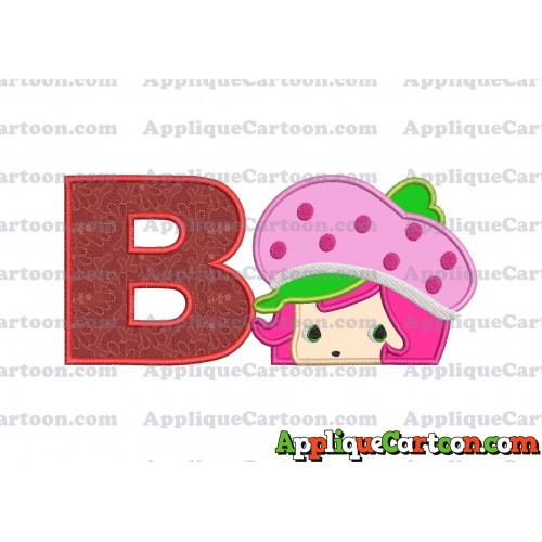 Strawberry Shortcake Applique Embroidery Design With Alphabet B