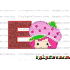 Strawberry Shortcake Applique Embroidery Design With Alphabet E