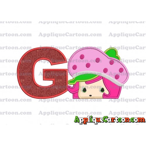 Strawberry Shortcake Applique Embroidery Design With Alphabet G