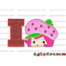 Strawberry Shortcake Applique Embroidery Design With Alphabet I