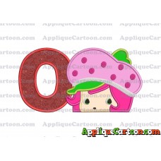 Strawberry Shortcake Applique Embroidery Design With Alphabet O